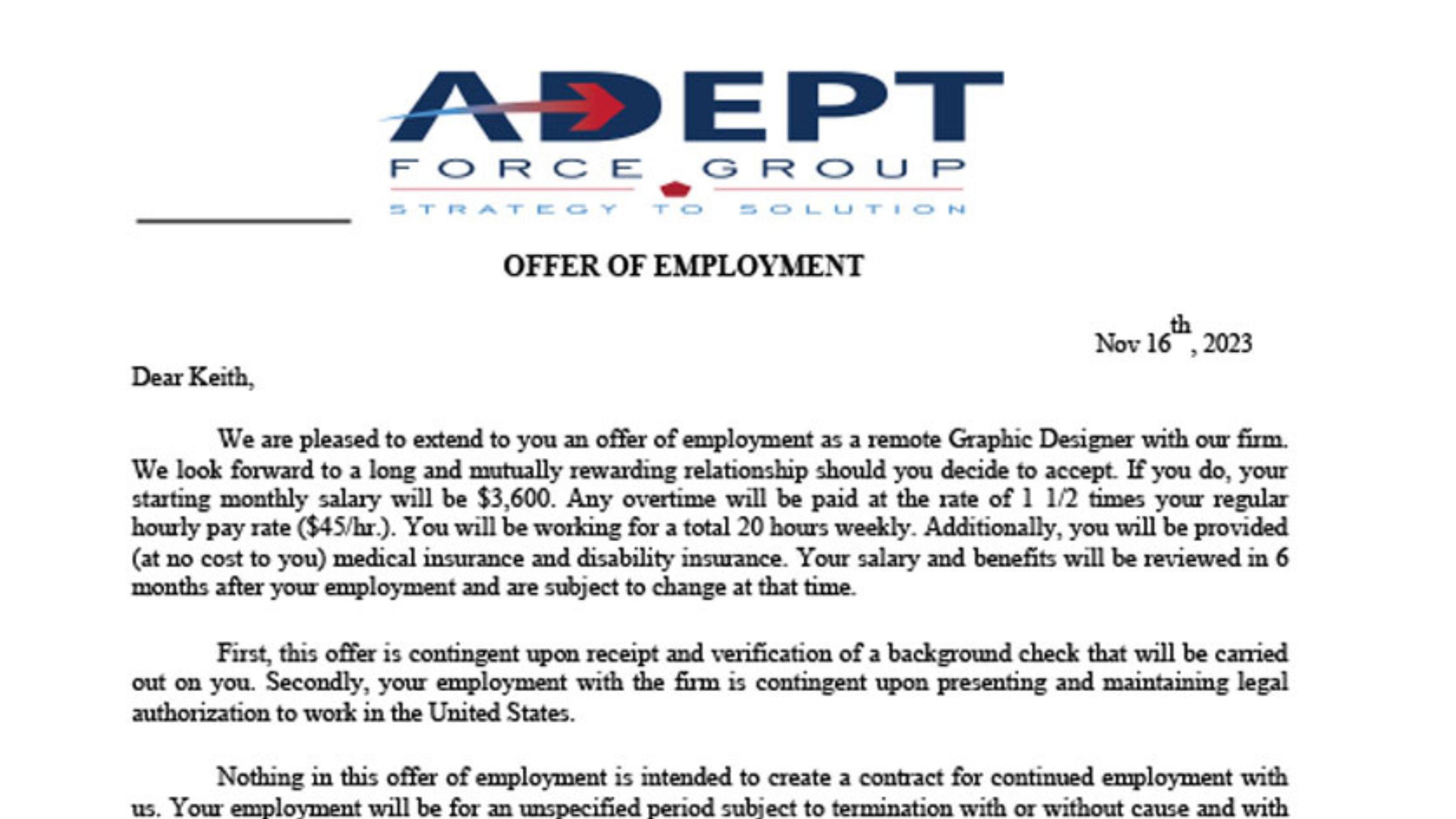 LinkedIn Job Scam Offer Letter